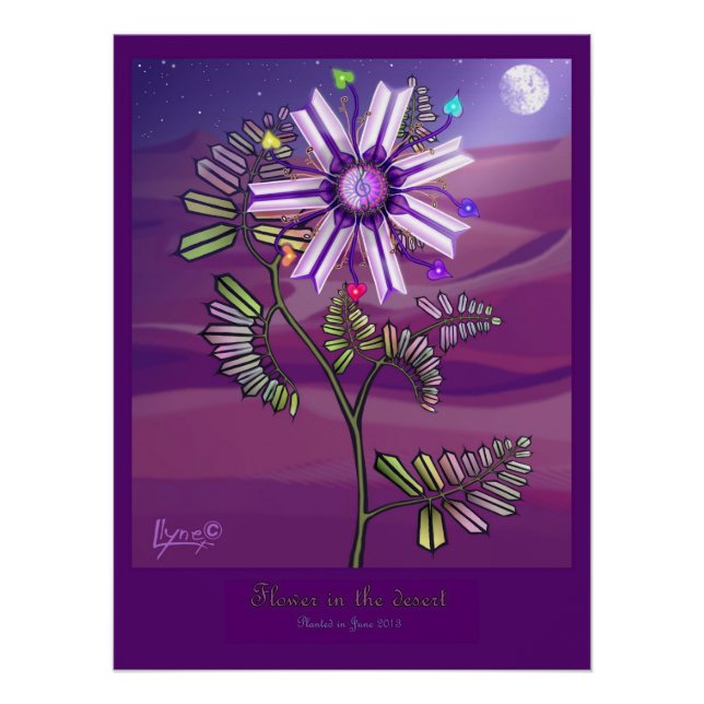 Flower in the desert poster (Front)