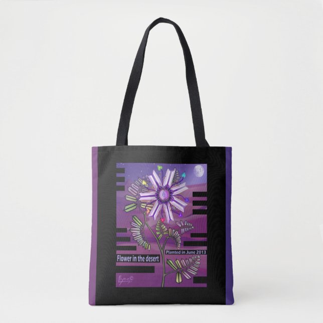 Flower in the desert tote bag (Front)