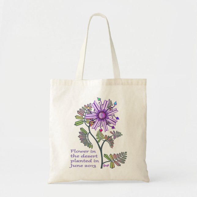 Flower in the desert tote bag (Front)
