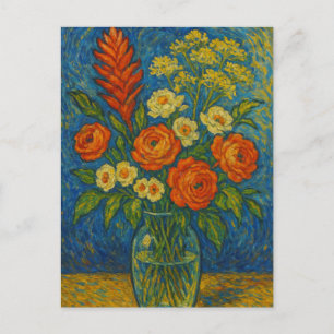 Flower in vase Postcard