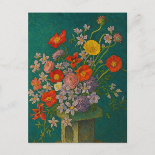 Flower in vase Postcard (Front)