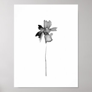 Flower ink lithograph print
