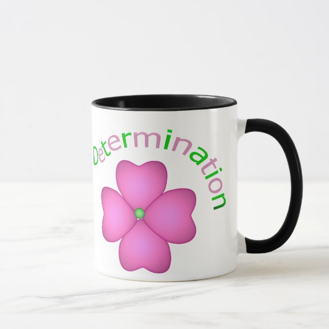 Flower Inspirational Determination Mug (Right)