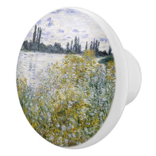 Flower Island near Vétheuil, Claude Monet Ceramic Knob