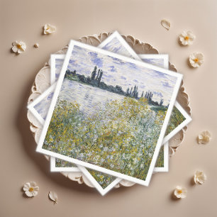 Flower Island near Vétheuil, Claude Monet Napkin