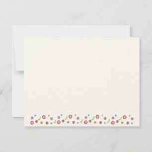 Flower Jewish Star of David Bat Mitzvah RSVP Card