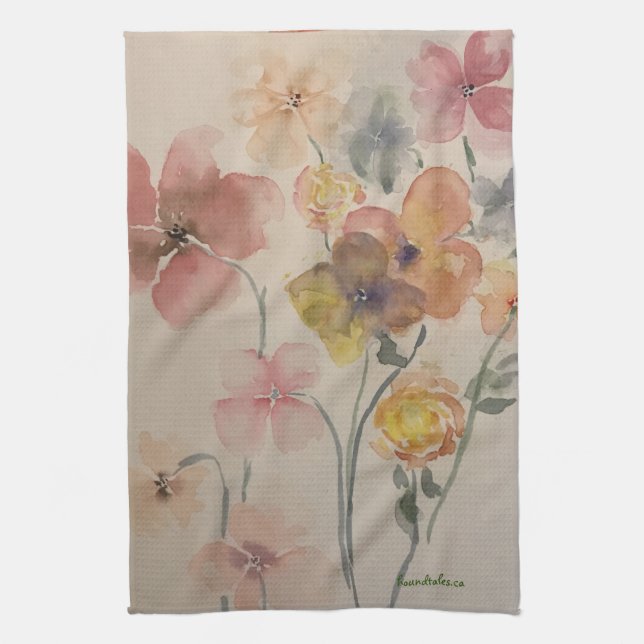 Flower Kitchen Towel (Vertical)