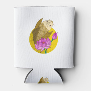 Flower Koi Fish Can Cooler