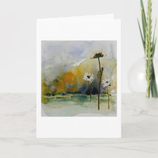Flower Landscape Greeting Card Blank Inside