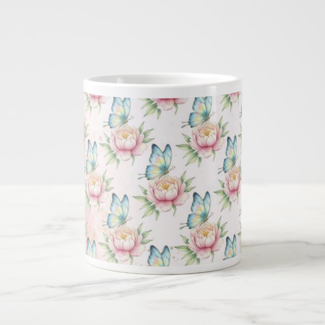 Flower Large Coffee Mug (Front)