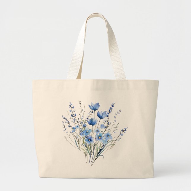 Flower Large Tote Bag (Front)