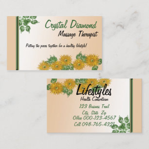 Flower Leaf Abstract Digital Art Borders Template Business Card