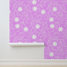 Flower Leaf Trailing Pattern Pink 