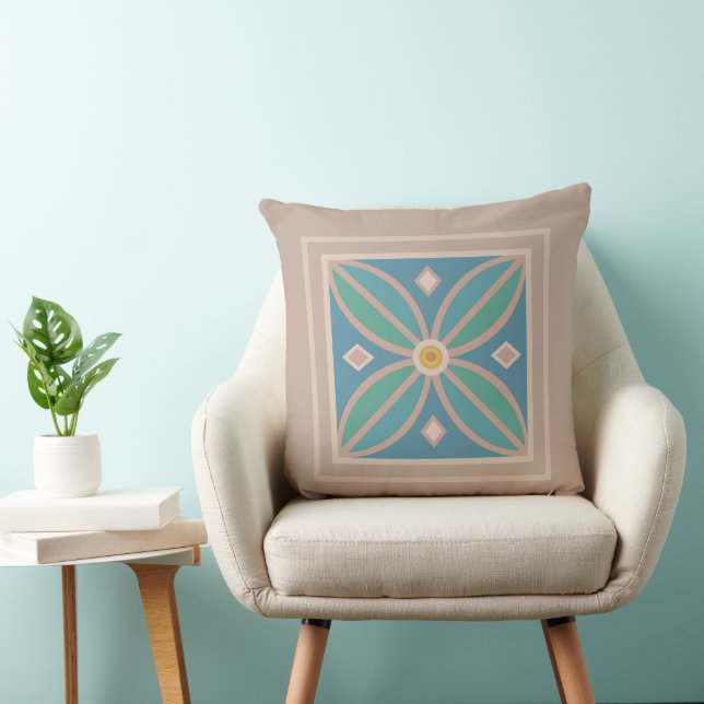 Flower leaves petal diamond abstract  cushion (Chair)