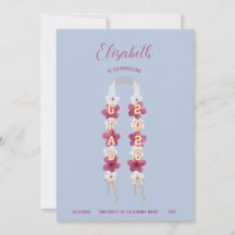 Flower Lei Graduation Announcement 2026