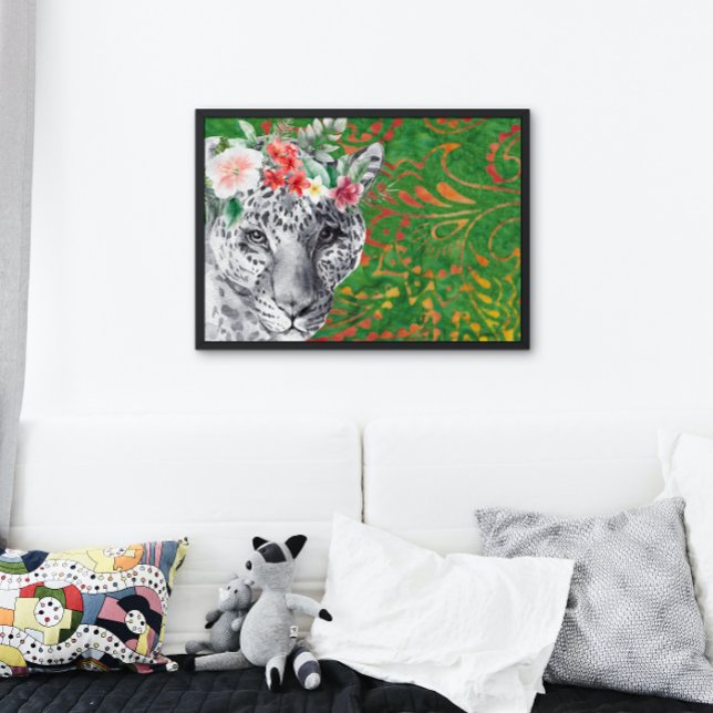 Flower Leopard Jungle Batik  Poster (Creator Uploaded)
