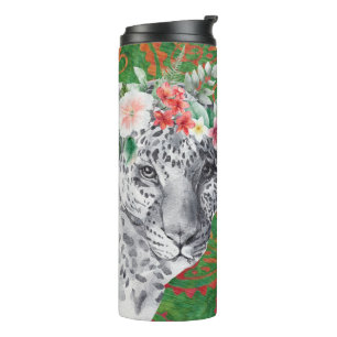 Flower Leopard Jungle Batik Thermal Tumbler