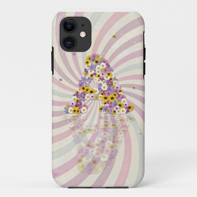 Flower letter A Case-Mate iPhone Case (Back)