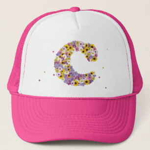 Flower letter C Trucker Hat