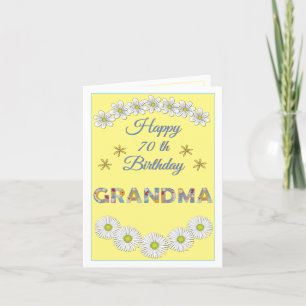 Flower letter Grandma Personalised Birthday card