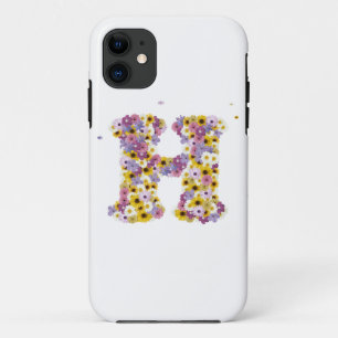 Flower letter H Case-Mate iPhone Case