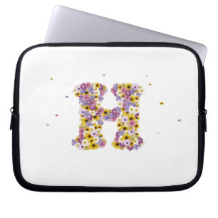 Flower letter H Laptop Sleeve