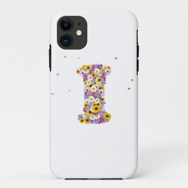 Flower letter I Case-Mate iPhone Case (Back)