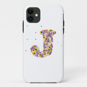 Flower letter J Case-Mate iPhone Case