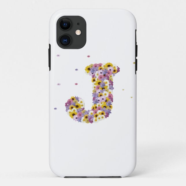 Flower letter J Case-Mate iPhone Case (Back)