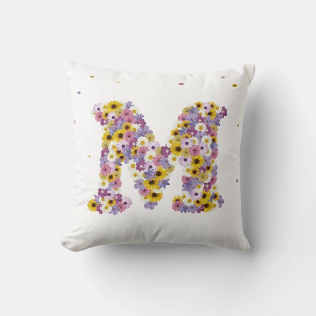 Flower letter M Cushion (Front)