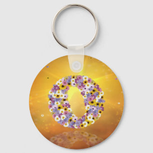 Flower letter O Key Ring
