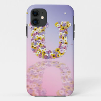 Flower letter U Case-Mate iPhone Case