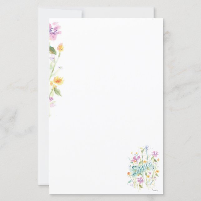 Flower Letter writing paper sheet (Front)
