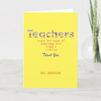 Flower Letters Teacher gift
