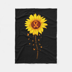 Flower leukaemia awareness  fleece blanket
