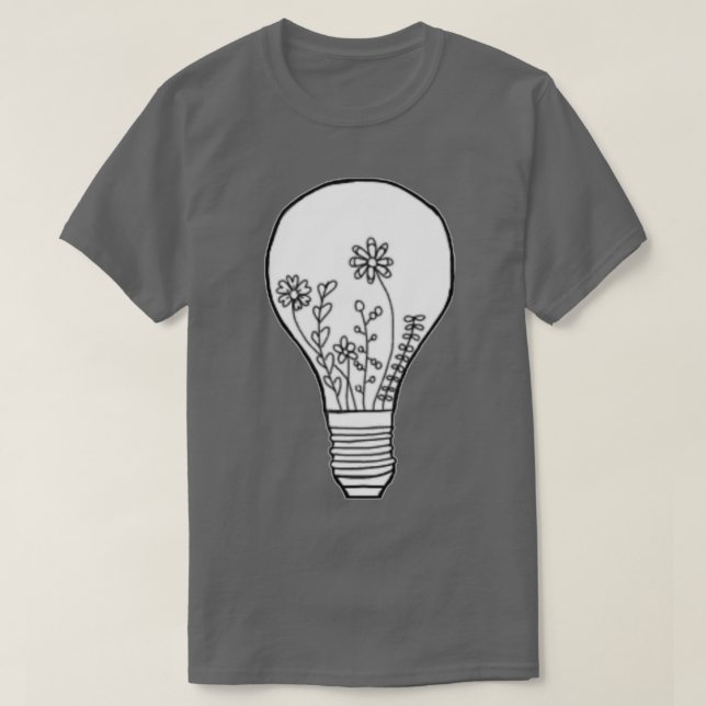 Flower Lightbulb T-Shirt (Design Front)