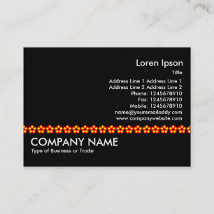Flower Line - Black Business Card