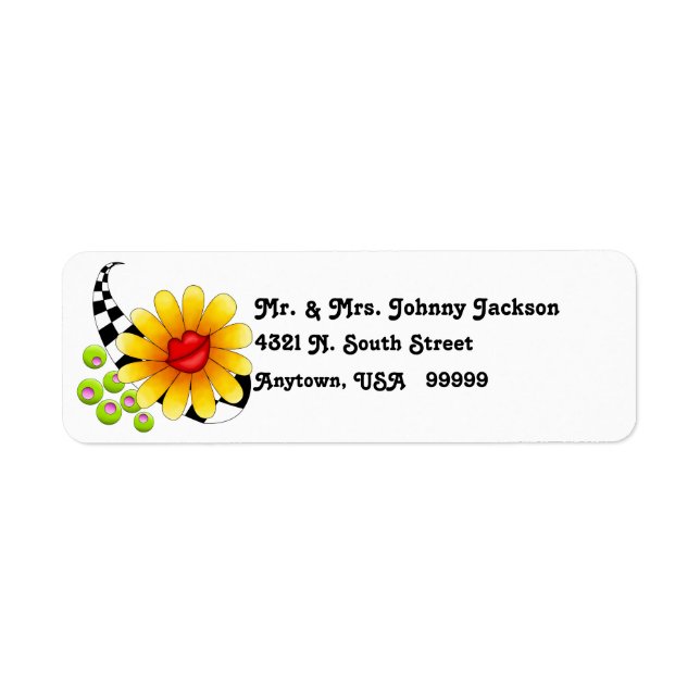 Flower Lips Return Address Labels (Front)
