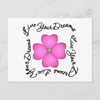 Flower - Live Your Dreams Postcard