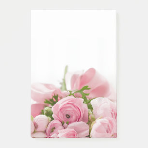 Flower Love Pink Roses Romantic Post it notes