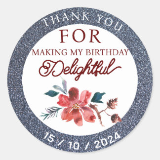 Flower lover classic round sticker