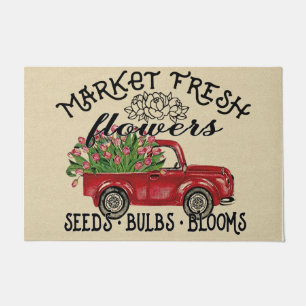 Flower Lover Gift, Floral Doormat, Colourful Flowe Doormat