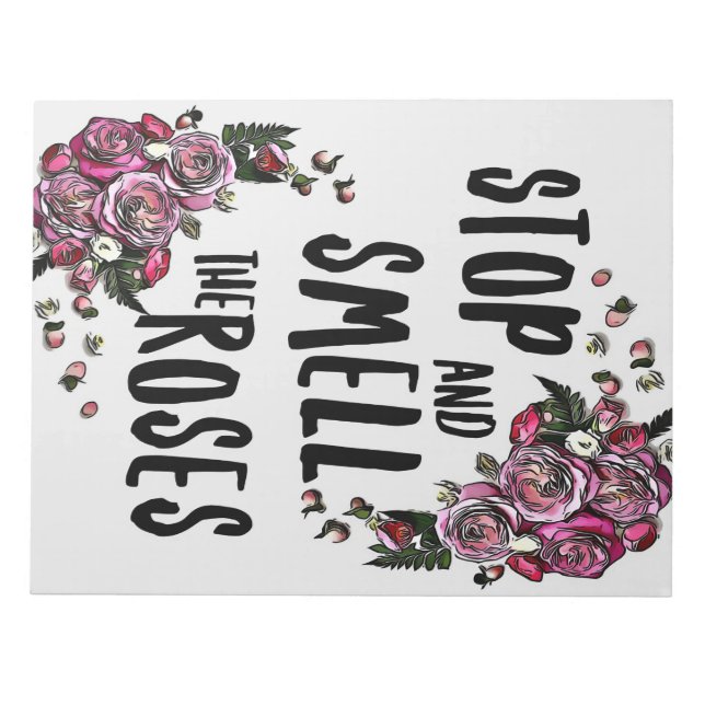 Flower Lover | Rose Flower Garden Notepad (Front)