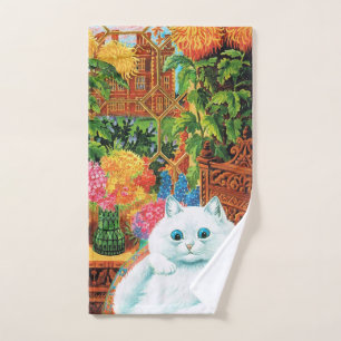 Flower Lovers Cat, Louis Wain Hand Towel