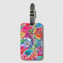 Flower Luggage Tag