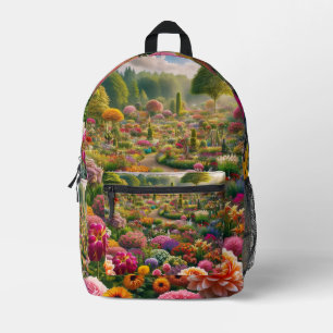 Flower magic – a paradise of colours printed backpack