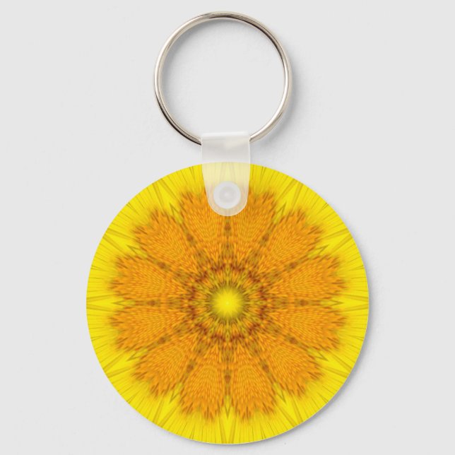 Flower Mandala 04 Key Ring (Front)