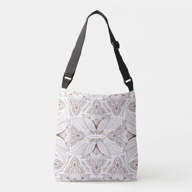 Flower Mandala 1 Crossbody Bag (Front)