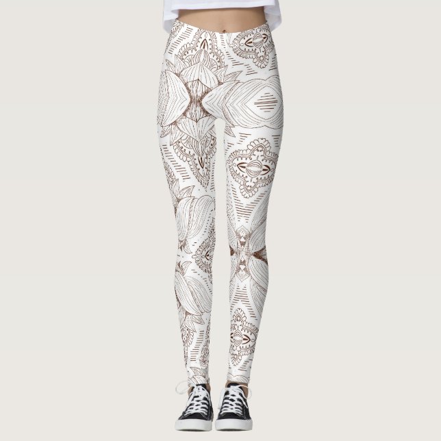 Flower Mandala 1 Leggings (Front)