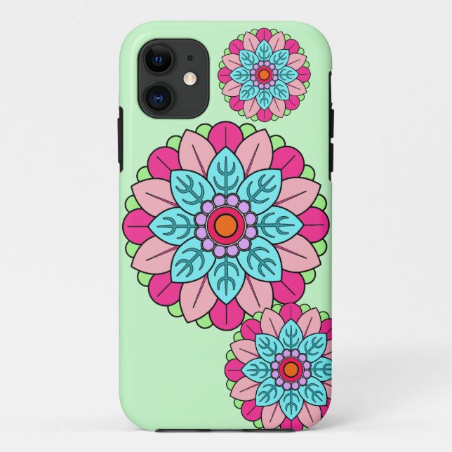 Flower Mandala Case-Mate iPhone Case (Back)
